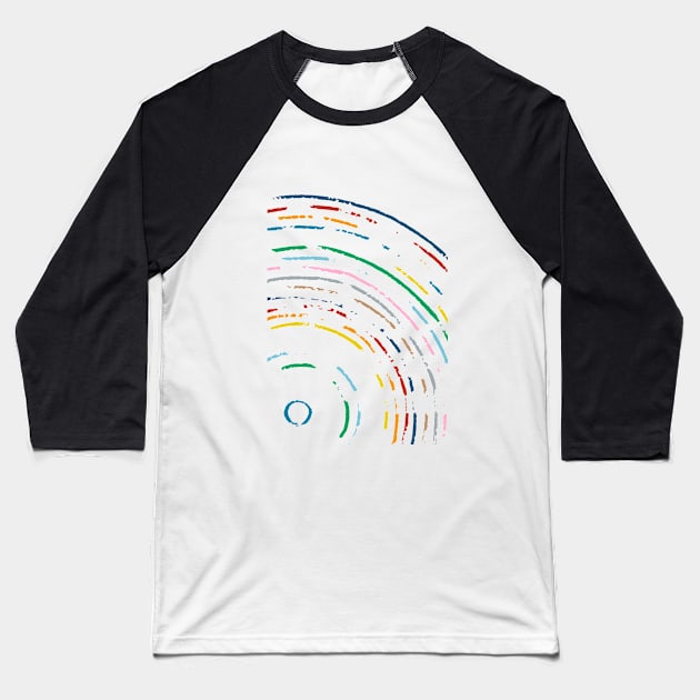 Rainbow Disc Section Baseball T-Shirt by ProjectM